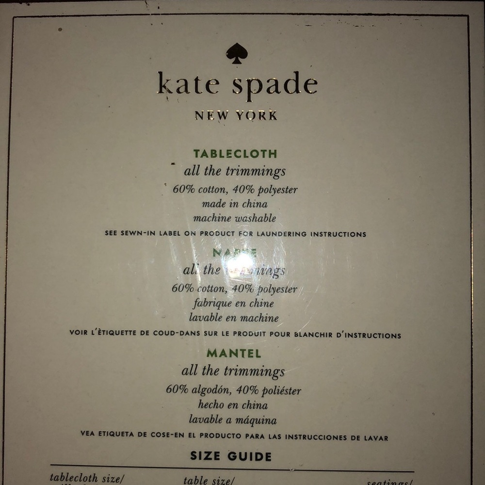 Kate Spade Tablecloth - Picture 2 of 5